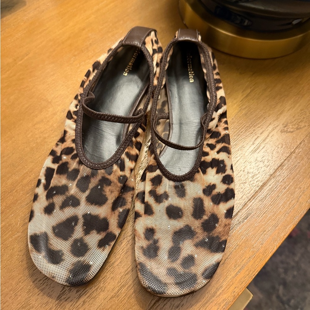 Reformation Leopard Print Flats